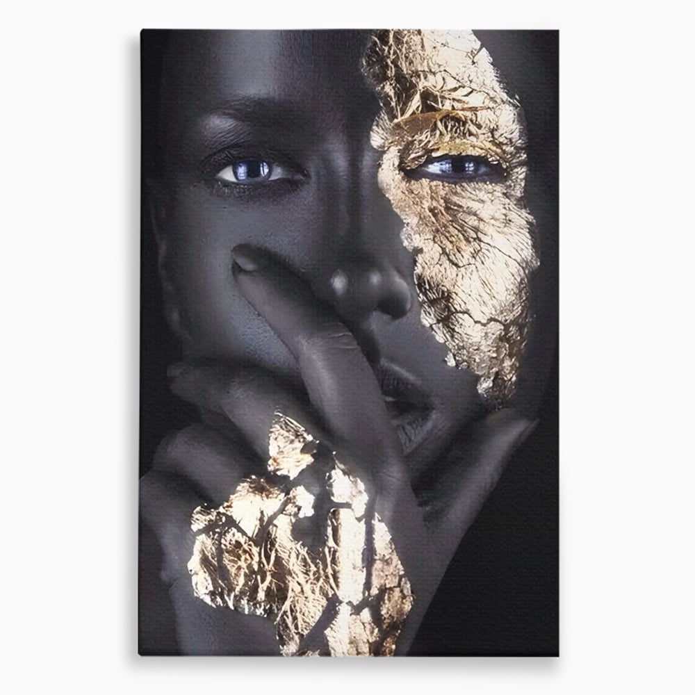 Tablou canvas cu tablou canvas cu portret de femeie, fara rama, pe sasiu de lemn